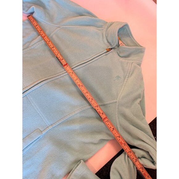 Lilly Pulitzer Womens Light mint Blue Full-Zip Fleece Jacket M With Palm Tree Lo - Picture 8 of 11